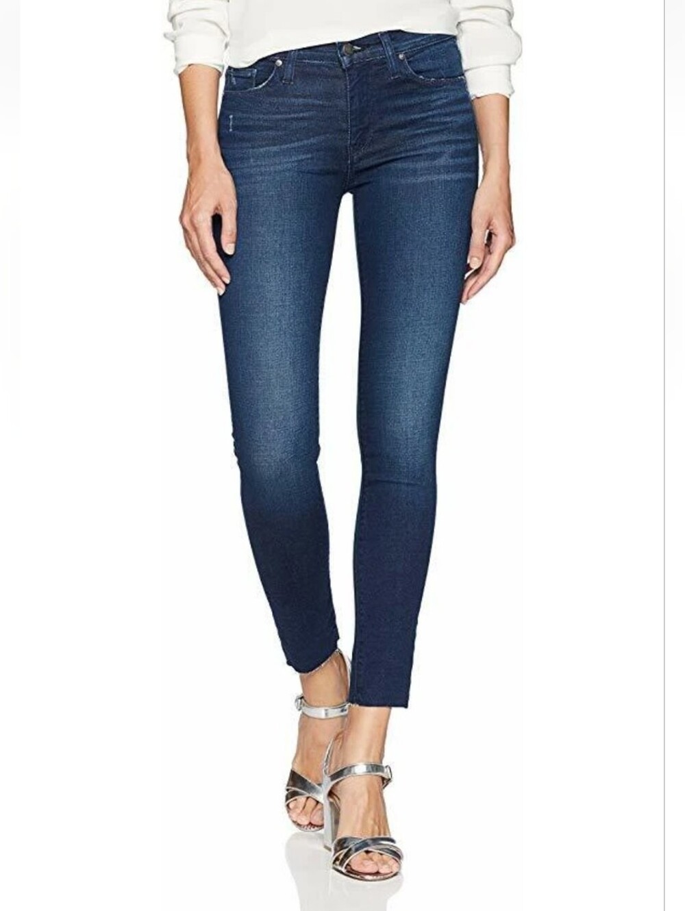 Hudson Nico Super Skinny Mid Rise Raw Hem Ankle Jeans Pants NEW